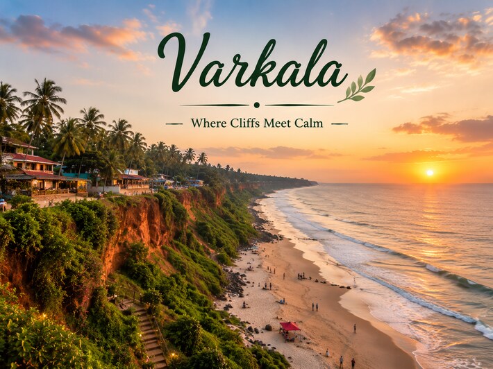 Varkala cliff and beach